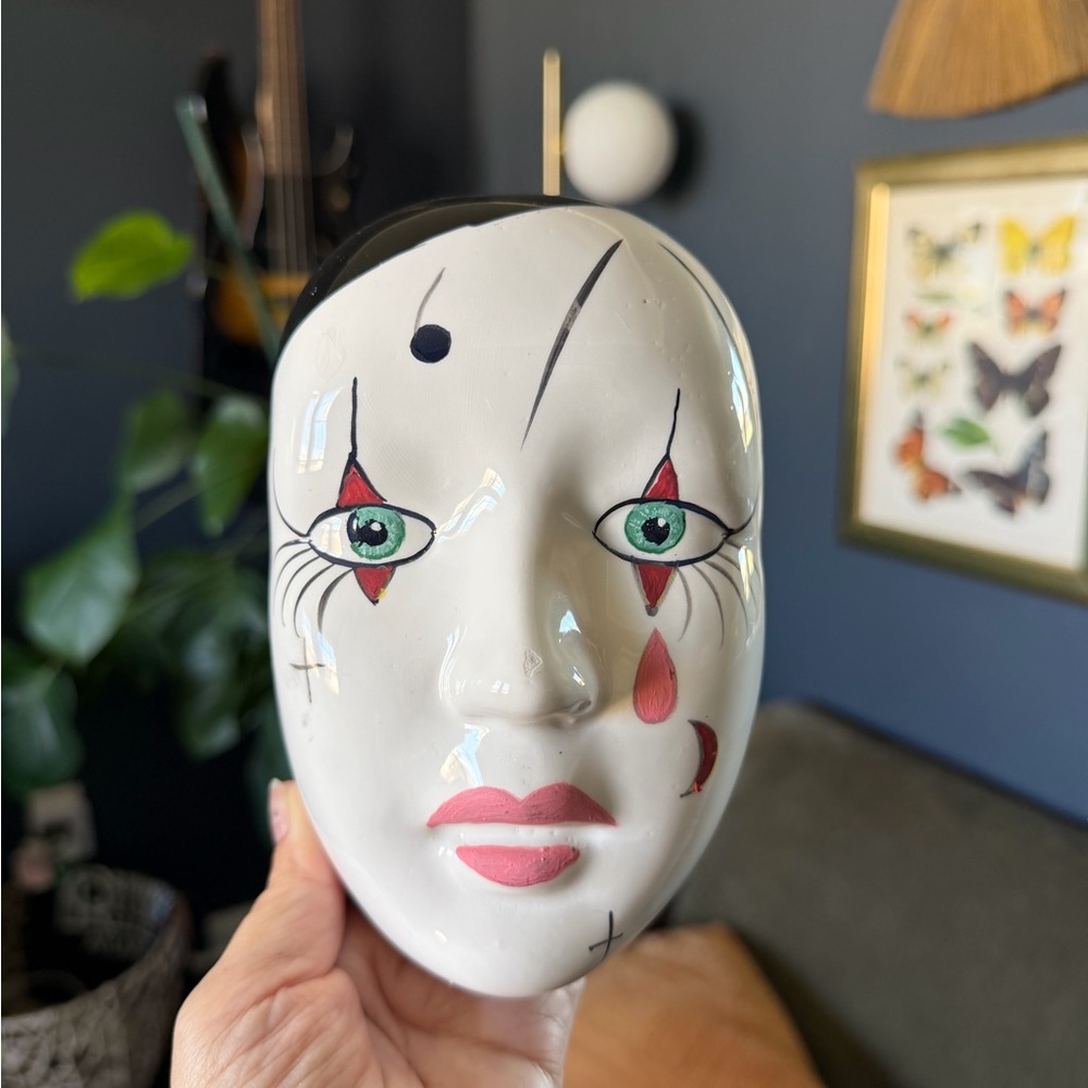 Vintage 80s NANCO Celestial Pierrot Mask
